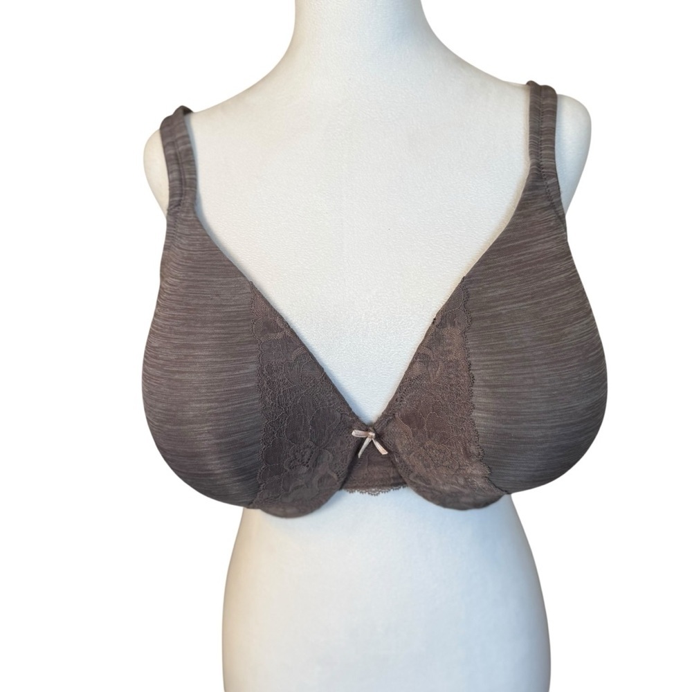 Cacique Underwire Lightly Lined Full Coverage Bra Size 38G Dark Purple